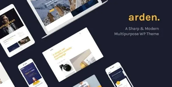 Arden – A Sharp & Modern Multipurpose WordPress Theme product artwork