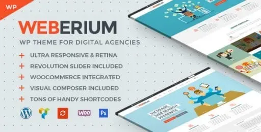 Weberium – Responsive WordPress Theme Tailored for Digital Agencies product artwork