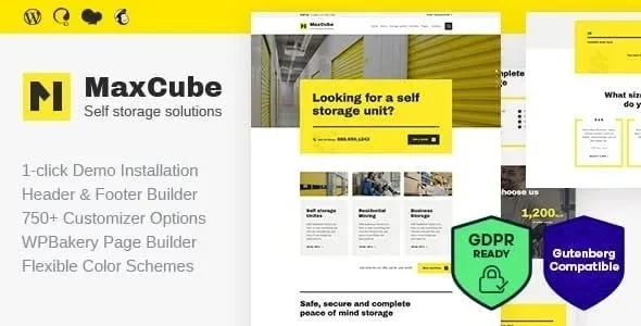 MaxCube – Moving & Self Storage Relocation Business Theme product artwork