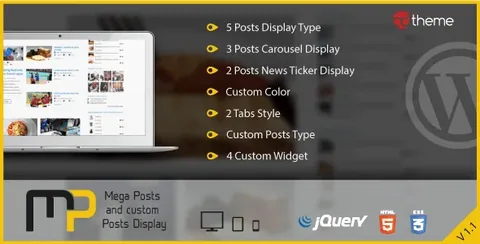 Mega Posts Display for Visual Composer product artwork