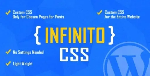 INFINITO – Custom CSS for Chosen Pages and Posts product artwork