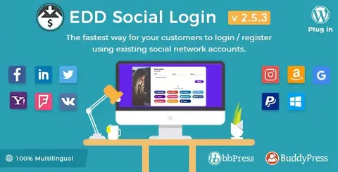 Easy Digital Downloads – Social Login product artwork