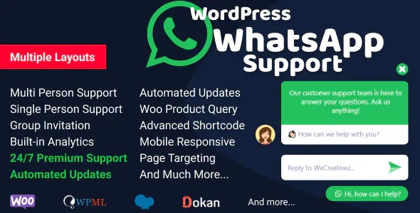 WordPress WhatsApp Support product artwork