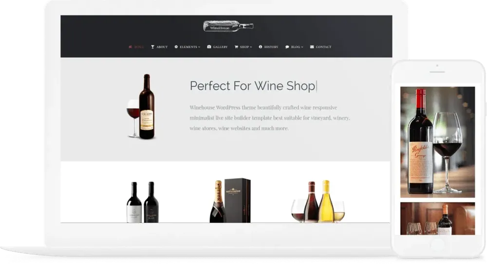 Winehouse WordPress Theme product artwork