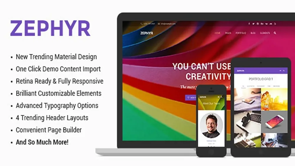 Zephyr – Material Design Theme product artwork