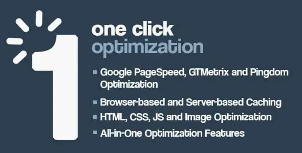 One Click – WordPress Speed Optimization product artwork