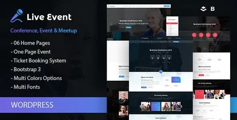 Live Event – Single Conference, Event, Meetup WordPress Theme product artwork