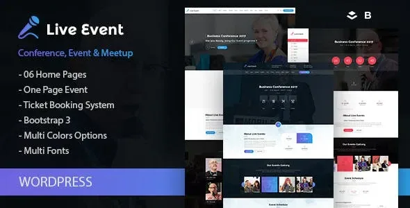 Live Event – Single Conference, Event, Meetup WordPress Theme product artwork