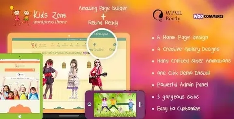 Kids Zone – Children & Kids WordPress Theme product artwork
