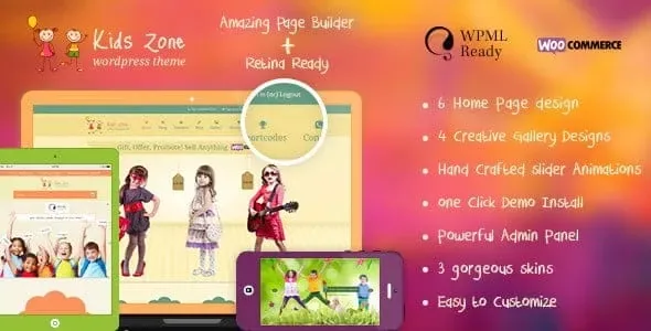 Kids Zone – Children & Kids WordPress Theme product artwork