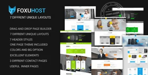 FoxuhHost – Shop, Corporate & Web Hosting WordPress Theme + WHMCS product artwork