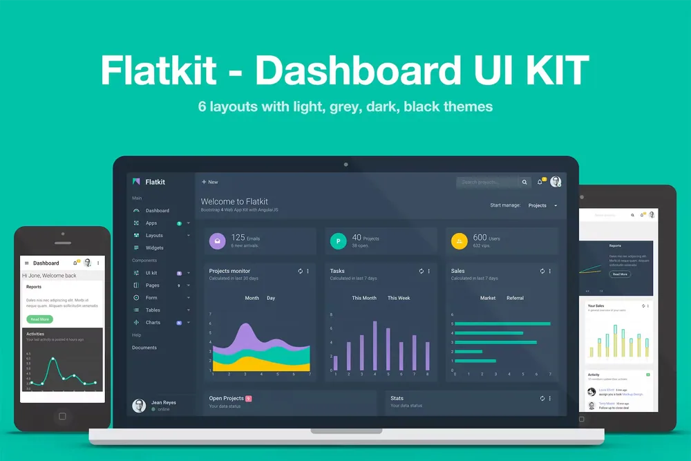 Flatkit – Dashboard UI KIT product artwork