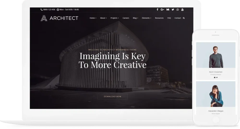 Architect WordPress Theme product artwork