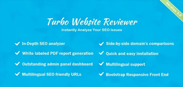 Turbo Website Reviewer – SEO Analysis Tool product artwork