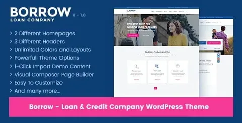 Borrow – Loan Company Responsive WordPress Theme product artwork