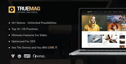 True Mag – WordPress Theme for Video and Magazine product artwork