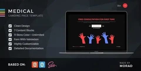 Medical – HTML Landing Page product artwork