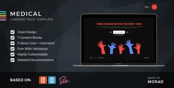 Medical – HTML Landing Page product artwork