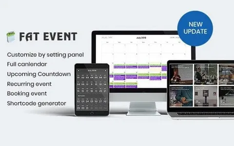 FAT Event – WordPress Event and Calendar Booking product artwork