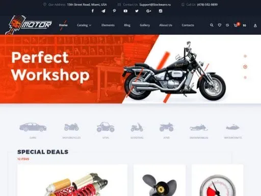 Motor – Vehicles & Parts WordPress Theme product artwork