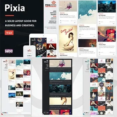 Pixia – Showcase WordPress Theme product artwork