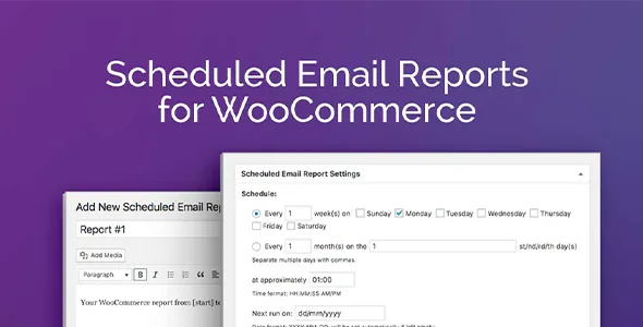 Scheduled Email Reports for WooCommerce product artwork