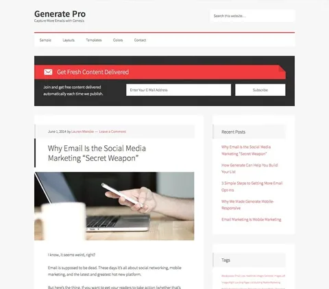 Generate Pro Theme product artwork