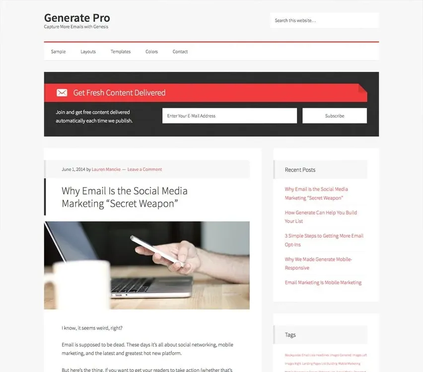 Generate Pro Theme product artwork