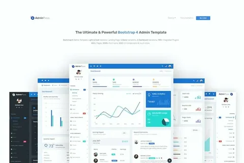 Admin Press – The Ultimate Bootstrap 4 Dashboard product artwork