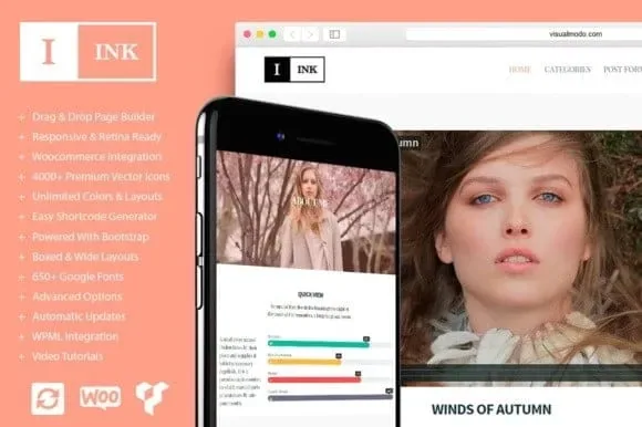 Ink WordPress Theme product artwork