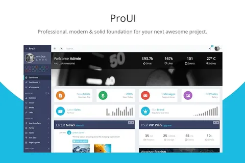 ProUI – Bootstrap Admin Template product artwork