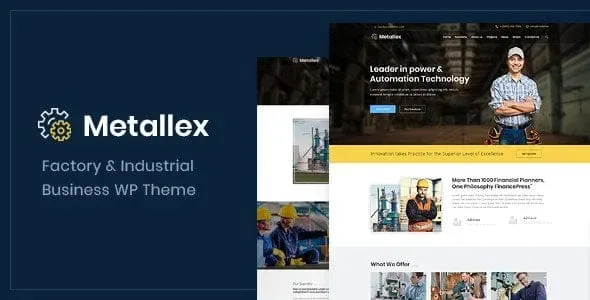 Metallex – Industrial And Engineering WordPress Theme product artwork