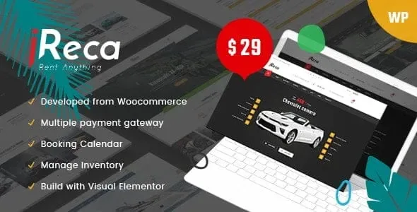 Ireca – Car Rental Boat, Bike, Vehicle, Calendar Theme product artwork