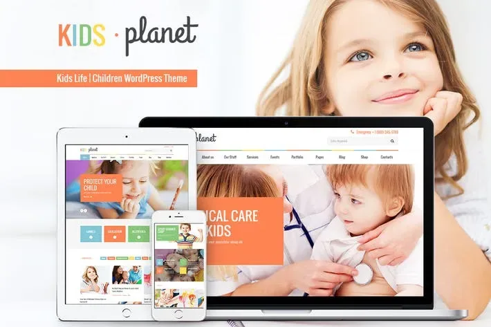 Kids Planet – A Multipurpose Children WordPress Theme for Kindergarten and Playgroup product artwork