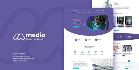 Medio – Medical Organization WordPress Theme product artwork