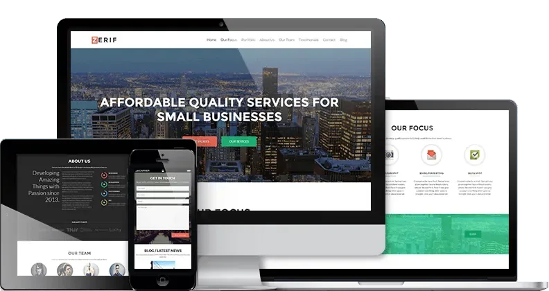 Zelle Pro (Zerif Pro) WordPress Theme product artwork