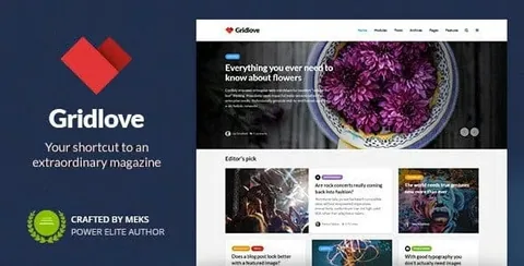 Gridlove – Creative Grid Style News & Magazine WordPress Theme product artwork