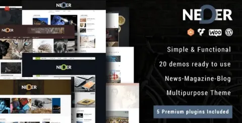 Neder – WordPress News Magazine and Blog Theme product artwork