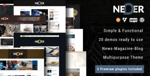 Neder – WordPress News Magazine and Blog Theme product artwork