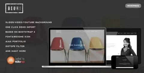 Beuh – Responsive One Page Portfolio Theme product artwork