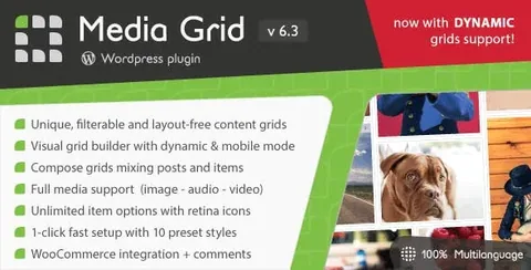 Media Grid – WordPress Responsive Portfolio product artwork
