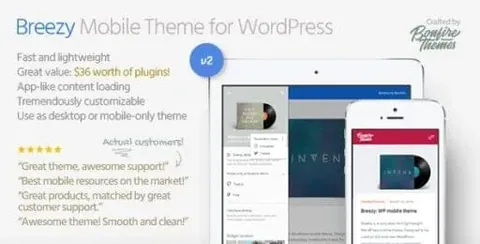 Breezy: Mobile Theme for WordPress product artwork