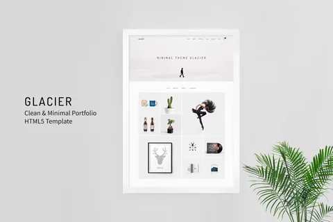 Glacier – Clean & Minimal Portfolio HTML5 Template product artwork