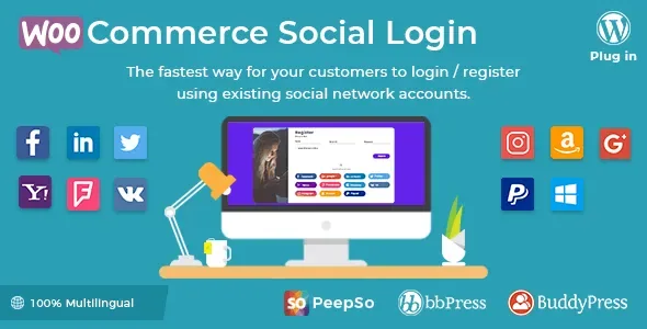 Social Login – WordPress / WooCommerce Plugin product artwork
