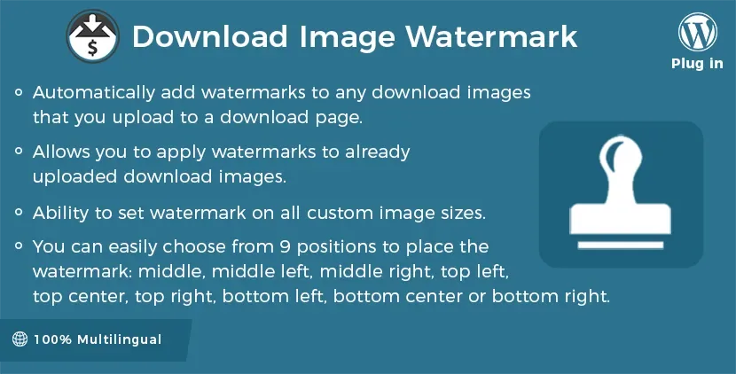 Easy Digital Downloads – Download Image Watermark product artwork