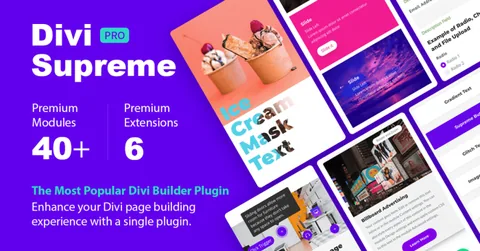 Divi Supreme – Custom Divi Modules product artwork