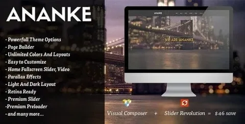 Ananke – One Page Parallax WordPress Theme product artwork