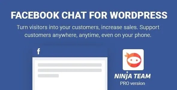 Facebook Customer Chat for WordPress product artwork
