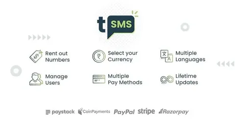 tSMS – Temporary SMS Receiving System – SaaS – Rent out Numbers product artwork