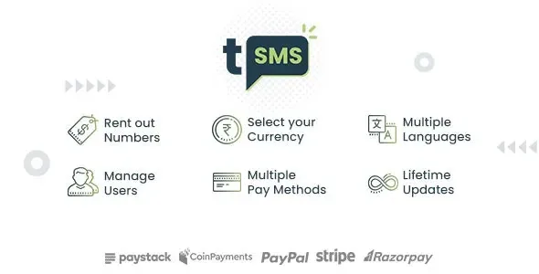 tSMS – Temporary SMS Receiving System – SaaS – Rent out Numbers product artwork